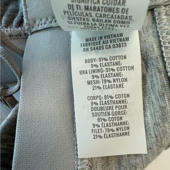 NWT Aerie Square Neck Side Lace-up Bralette Grey Size Small - Picture 6 of 6